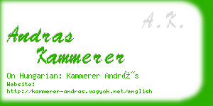 andras kammerer business card